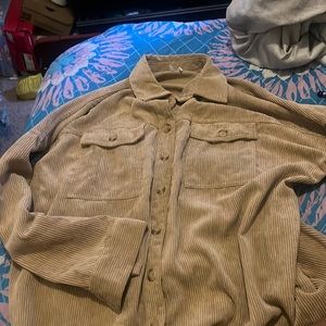Brown striped coverup